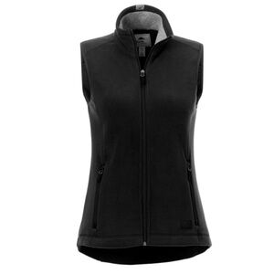 WOMEN'S WILLOWBEACH ROOTS73 black micro fleece VEST size medium NWT